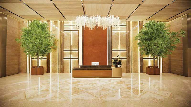Double-Height Lobby Interior
